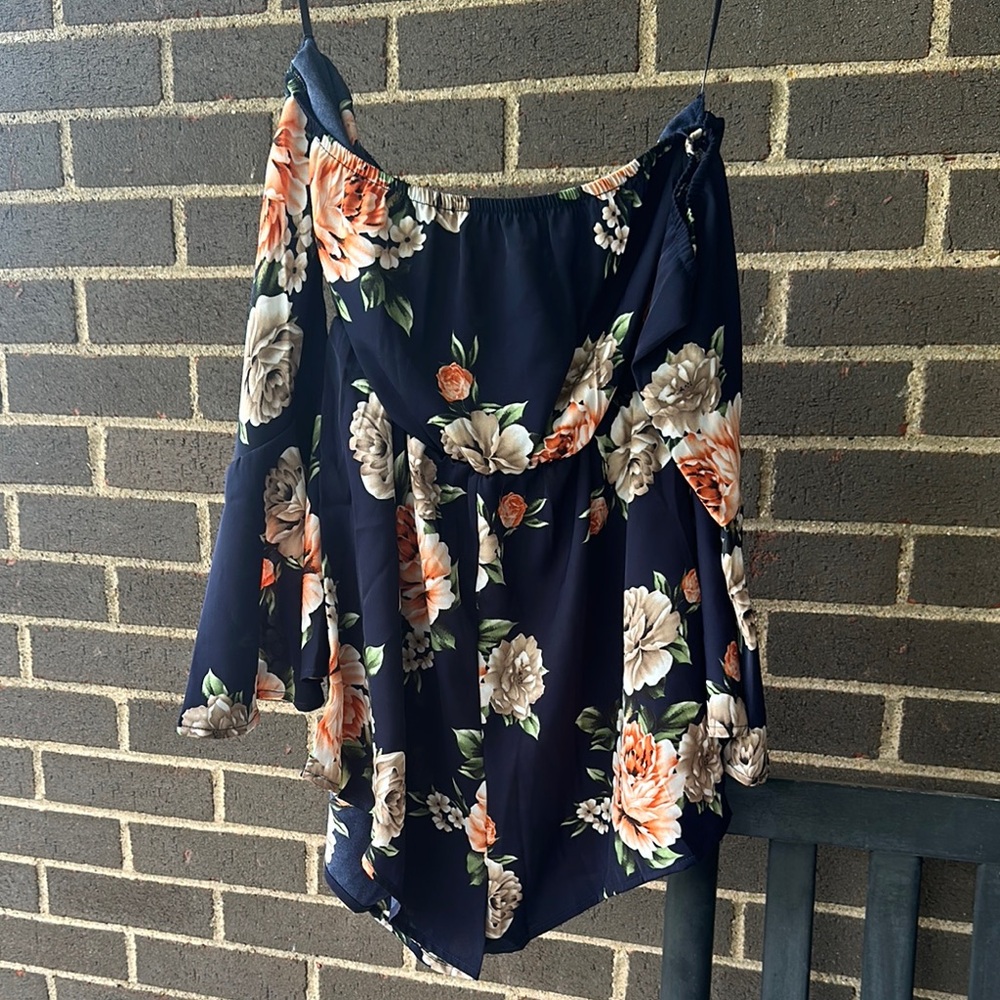 Floral Off-Shoulder Women's Romper